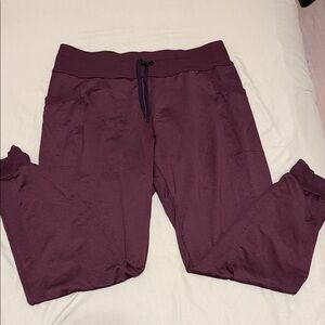 Womans Burgundy Joggers